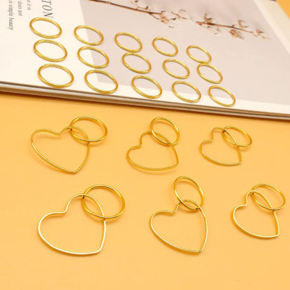 Picture of Hair Braid Rings Hair Hoops Braid Pendant Hair Accessories Hair Clip Accessories for Women and Girls(Gold)