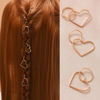Picture of Hair Braid Rings Hair Hoops Braid Pendant Hair Accessories Hair Clip Accessories for Women and Girls(Gold)