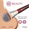 Picture of BK BEAUTY BRUSHES - 101 CONTOURED FOUNDATION BRUSH - Contoured Foundation Brush - Foundation Makeup Brushes - Face Brush For Liquid Or Cream Foundations