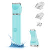 Picture of AIBRIT PRO Electric Bikini Trimmer for Women,2 in 1 Electric Shaver for Women Pubic Hair, Portable Razors for Shaving with 2 Trimmer Heads,IPX7 Waterproof (Blue)