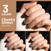Picture of Teenitor Short Press on Nails,288PCS Glitter Square Press on Nails, Fake Nails, Short False Nails, Finger Nails