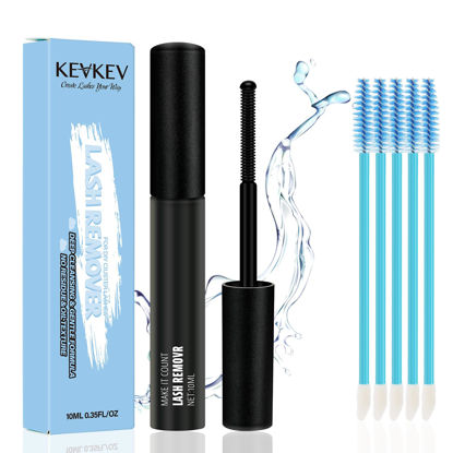 Picture of KevKev Lash Remover for Lash Extensions Remover 10ml Lash Cluster Remover for Cluster Lashes Eyelash Remover with Lash Brush Cotton Swabs Lash Glue Remover Lash Bond and Seal Easy Removal Adhesive