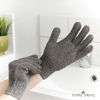 Picture of Temple Spring Exfoliating Glove, Carbonized Rayon Bamboo Exfoliating Body Scrubber, Loofah Washcloth, Exfoliate Loofa Shower Scrubber, Body Exfoliator Scrub, Shower Loofah Bath Sponge - Grey