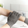 Picture of Temple Spring Exfoliating Glove, Carbonized Rayon Bamboo Exfoliating Body Scrubber, Loofah Washcloth, Exfoliate Loofa Shower Scrubber, Body Exfoliator Scrub, Shower Loofah Bath Sponge - Grey
