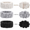 Picture of Chuangdi 3 Pieces Spa Headband for Women Facial Makeup Headband Soft Terry Cloth Hairband for Washing Face Mask Spa Shower Gifts(Black, White, Light Grey)