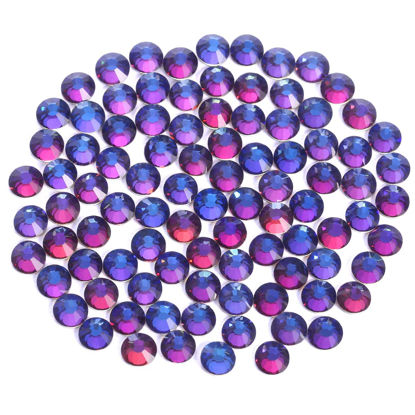 Picture of Flatback Rhinestones Non Hotfix Rhinestones for Crafts Glass Nail rhinestones Nail Gems Crystals Rhinestones for Makeup Bags Shoes Decoration DIY(SS20,1440pcs,Blue Flame)