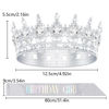 Picture of YOUlDIANZI Queen Crown Birthday Crowns for Women, Birthday Girl Sash, Birthday Tiara for Women Set, Princess Rhinestone Birthday Girl Headband Birthday Gifts for Women, Sweet Happy Accessories