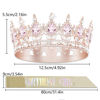 Picture of YOUlDIANZI Queen Crown Birthday Crowns for Women, Birthday Girl Sash, Birthday Tiara for Women Set, Princess Rhinestone Birthday Girl Headband Birthday Gifts for Women, Sweet Happy Accessories