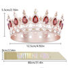 Picture of YOUlDIANZI Queen Crown Birthday Crowns for Women, Birthday Girl Sash, Birthday Tiara for Women Set, Princess Rhinestone Birthday Girl Headband Birthday Gifts for Women, Sweet Happy Accessories