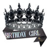 Picture of YOUlDIANZI Queen Crown Birthday Crowns for Women, Birthday Girl Sash, Birthday Tiara for Women Set, Princess Rhinestone Birthday Girl Headband Birthday Gifts for Women, Sweet Happy Accessories