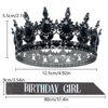 Picture of YOUlDIANZI Queen Crown Birthday Crowns for Women, Birthday Girl Sash, Birthday Tiara for Women Set, Princess Rhinestone Birthday Girl Headband Birthday Gifts for Women, Sweet Happy Accessories