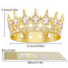Picture of YOUlDIANZI Queen Crown Birthday Crowns for Women, Birthday Girl Sash, Birthday Tiara for Women Set, Princess Rhinestone Birthday Girl Headband Birthday Gifts for Women, Sweet Happy Accessories
