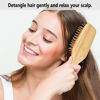 Picture of Bamboo Hair Brush with Paddle, Rounded Wood Bristles for Detangling and Gently Massaging Scalp by BFWood, Reduces Frizz and Static