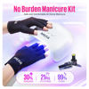 Picture of MEFA UV Nail Lamp with UV Gloves, 72W UV Light for Gel Nails with 21pcs Lamp Beads, 3 Times UV Dryer for Gel Nail Polish Fast Curing, Professional UPF99+ UV Gloves for Gel Manicures for Women Salon