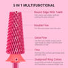 Picture of MelodySusie Professional 5 in 1 Nail Drill Bits, 3/32'' Carbide Tungsten Multi-function Bits, Suitable for Manicure Pedicure Cuticle Gel Polishing, Technicians Bits, Pink Blossom, Series Bit-M