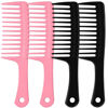 Picture of MODENGKONGJIAN 4PCS Wide Tooth Comb, Large Hair Detangling Comb Styling Comb for Curly, Wet, Long Hair with Handgrip (Black & Pink)