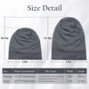 Picture of OLESILK Mulberry Silk Bonnet for Women, Unisex Adjustable Sleep Cap, Real Silk Hair Wrap, Pearl Grey
