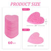 Picture of 50-Count Kickleen Compressed Cellulose Heart Shape Facial Sponges | Natural Cosmetic Spa Sponges for Facial Cleansing | Exfoliating | Makeup Mask Removal | Reusable | Skin Massage (50 Count (Pink))
