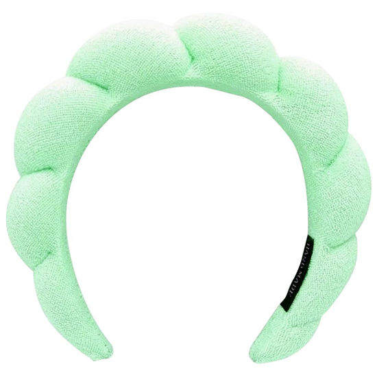 Picture of HitModa Spa Headbands for Washing Face or Facial Makeup Headbands Bubble Skincare Headbands Drunk Elephant Terry Cloth Puffy Headbands for Mask Skin Treatment