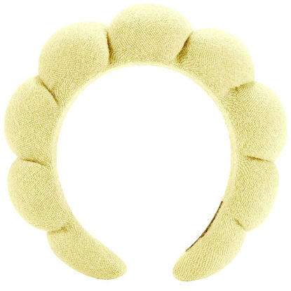 Picture of HitModa Spa Headbands for Washing Face or Facial Makeup Headbands Bubble Skincare Headbands Drunk Elephant Terry Cloth Puffy Headbands for Mask Skin Treatment