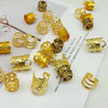 Picture of 100 PCS Loc Jewelry for Hair Dreadlock Accessories Hair Jewelry for Braids Adjustable Gold Hair Cuffs Braiding Hair Rings for women