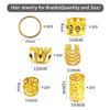 Picture of 100 PCS Gold Dreadlock Loc Accessories Hair Jewelry for Braids Locs Beads Jewelry for Hair Adjustable Cuffs Iron Braiding Hair Rings Decoration for Women and Girls