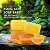 Picture of Kojic Acid Soap, Turmeric Soap Bar & Orange for Hyper-pigmentation, Helps Reduce Dark Spot, Japanese Kojic Acid and Turmeric Soap with African Net Sponge, Hyaluronic Acid & Retinol (4 Pack)