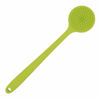 Picture of DNC Silicone Back Scrubber Soft Bath Body Brush for Shower with Long Handle (Green)
