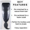 Picture of Leticia Pre sectioned Braiding Hair for Braids Black Braiding Hair Pre stretched Kanekalon Braiding Hair