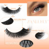 Picture of Mink Lashes Cat Eye Fluffy False Lashes Fox Eye False Eyelashes Lashes Natural D Curl Volume Fake Eyelashes Soft Handmade Lashes that Look Like Extensions Lashes Pack
