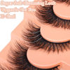 Picture of Mink Lashes Cat Eye Fluffy False Lashes Fox Eye False Eyelashes Lashes Natural D Curl Volume Fake Eyelashes Soft Handmade Lashes that Look Like Extensions Lashes Pack