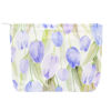 Picture of PAZIMIIK Floral Makeup Bag Large Cotton Zipper Pouch for Purse Travel Canvas Make Up Organizer for Women Cosmetic,Tulip Purple