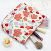 Picture of PAZIMIIK Floral Makeup Bag Large Cotton Zipper Pouch for Purse Travel Canvas Make Up Organizer for Women Cosmetic,Flower Pink