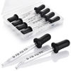 Picture of Herain 8 Pack Glass Pipette Dropper, Ear and Eye Dropper Bent & Straight Tips, 1 ml Droppers for Essential Oils, Lab, Health Care, Crafts, Measuring and Transferring a Variety of Liquids