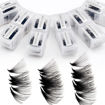 Picture of WENDY Lashes Premade Fans Eyelash Extensions 1200PCS Eyelash Extension 20D Volume Lash Extensions Loose Promade Fans D Curl Mixed 9-20mm Pointed Base Pre Made Lashes(1200PCS-20D-0.07-D, 9-20mm mixed)
