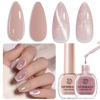 Picture of AZUREBEAUTY Cat Eye Nail Polish Set Magnetic Quick Dry Vegan Nude 2 Colors Nail Lacquer Natural Strengthening Treatment Kit DIY Salon at Home Women Gifts 2Pcs 0.34 fl oz