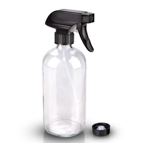 Picture of Wedama Glass Spray Bottles, 16 oz Glass Spray Bottles for Cleaning Solutions and Essential Oils, Refillable Empty Spray Bottle with Adjustable Nozzles for Alcohol, Plant and Hair Care (1 Pack)