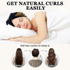 Picture of Gwabee No Heat Curling Headband, 70" Soft Hair Curlers to Sleep In Overnight Curls Headband, No Heat Hair Curler Ribbon Curl Wrap for Long Hair Rollers, 9 PCS Curling Rods Set with Yoga Strap -Black