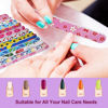 Picture of Nail Files (24 Pack), Colorful Emery Board Nail File for Natural Nails Double Sided 180 Grit Professional Fingernails Emory Boards Buffer Manicure Tool Nail Shaping Buffing Smoothing Filers Flowery