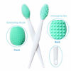 Picture of 3 Pcs Lip Scrub Brush,Lip Scrubber Exfoliator,Silicone Lip Brush Tool Double-Sided Mini Exfoliating Brush For Men Women Lip Lightening For Dark Lips Exfoliator Scrub Brush