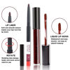 Picture of evpct 2Pcs Dark Red Maroon Matte Lipstick and Lip Liner Makeup Set for Women DNM Dark Blood Red Liquid Matte Brown Lipstick Lip Liner Stain long lasting waterproof Permanent Lipstick 24 hours 17#