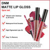 Picture of 3Pcs Mauve Neutral Light Rosey Nude Blue Red Matte Liquid Lipstick Lip Stain Sets for Women DNM Long Lasting 24 Hours Matte Lipstick Light Skin labiales matte larga duracion 24 matenhoras originales