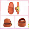 Picture of Sandals for Girls and Boys,Mens Slippers Sandals for Women,EVA Anti-Slip Indoor & Outdoor Kids Slippers Smile Face Open Toe Spa Bath Pool Gym House Casual Shower Shoes(Orange 27/28)