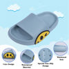 Picture of Sandals for Girls and Boys,Mens Slippers Sandals for Women,EVA Anti-Slip Indoor & Outdoor Kids Slippers Smile Face Open Toe Spa Bath Pool Gym House Casual Shower Shoes(Blue 25/26)
