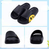 Picture of Sandals for Girls and Boys,Mens Slippers Sandals for Women,EVA Anti-Slip Indoor & Outdoor Kids Slippers Smile Face Open Toe Spa Bath Pool Gym House Casual Shower Shoes(Black 23/24)