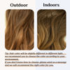 Picture of SARLA Ombre Invisible Wire Hair Extensions with 3 Clips Long Synthetic Wavy Curly Hairpiece Adjustable Transparent Headband for Women 22 Inch Brown to Golden
