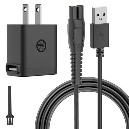 Picture of 5V Charger for Philips-Norelco-One-Blade QP2724 QP2834 QP1324 MG5910 MG7910 MG9510 MG9520 PQ888 PQ889, OneBlade Power Cord for Philips Norelco Shaver 2400 3600 USB Charging Cable