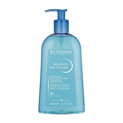 Picture of Bioderma - Atoderm - Shower Gel - Moisturizing Body and Face Wash - for Family with Normal to Dry Sensitive Skin