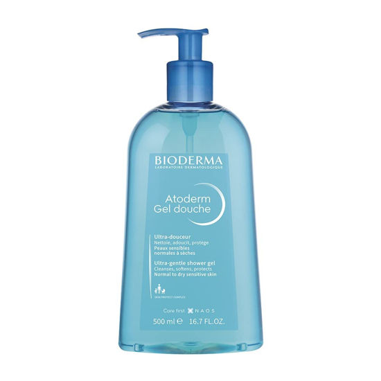 Picture of Bioderma - Atoderm - Shower Gel - Moisturizing Body and Face Wash - for Family with Normal to Dry Sensitive Skin