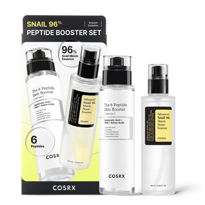 Picture of COSRX Snail Mucin 96% Peptide Booster Set - Amazon Exclusive - Korean Skin Care, Gift Sets, Skin Care Sets for Women, Advanced Snail Mucin Serum, Face Serum